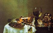 Willem Claesz Heda Breakfast Still Life with Blackberry Pie oil painting artist